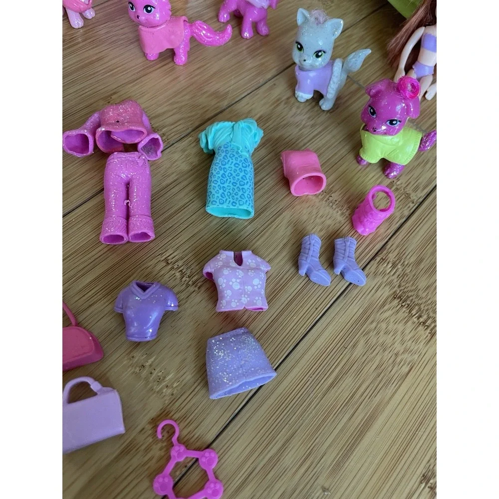 Mixed Lot 40 Pcs Polly Pocket Glitz And Glam Pet Spa Furniture Friends Pets‎ Car